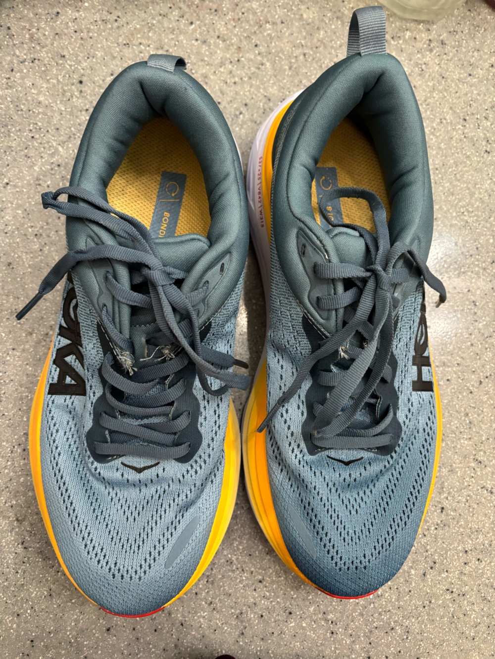 Hoka One One Grey & Yellow Women's Athletic Running Shoes